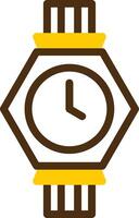 Wristwatch Yellow Lieanr Circle Icon vector