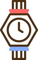 reloj de pulsera color lleno icono vector