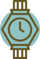 Wristwatch Linear Circle Icon vector