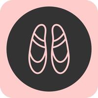 Ballet Flat Linear Round Icon vector