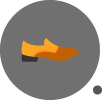 mocasín plano sombra icono vector