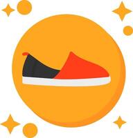 Espadrille Tailed Color Icon vector