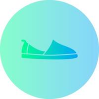 Espadrille Gradient Circle Icon vector