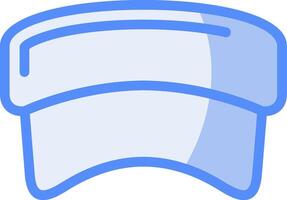 Sun Visor Line Filled Blue Icon vector