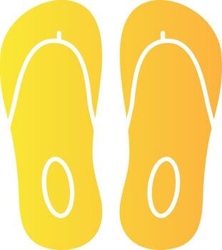 Flip Flop Solid Multi Gradient Icon vector