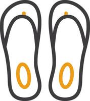 Flip Flop Line Circle Icon vector