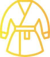 kimono lineal degradado icono vector