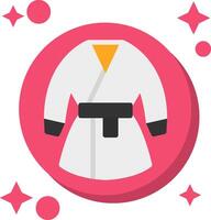 kimono cola color icono vector