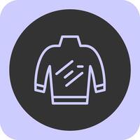 Turtleneck Linear Round Icon vector