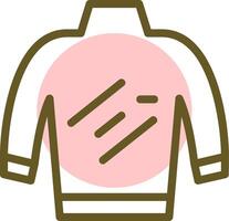 Turtleneck Linear Circle Icon vector