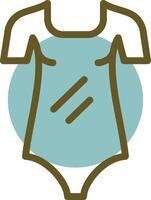 Bodysuit Linear Circle Icon vector