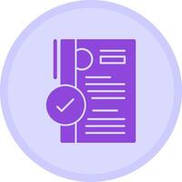 Resume with checkmark Multicolor Circle Icon vector