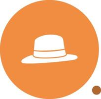 Fedora Glyph Shadow Icon vector