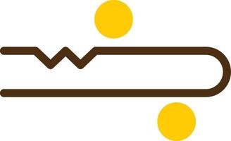 Hairpin Yellow Lieanr Circle Icon vector