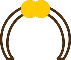 Headband Yellow Lieanr Circle Icon vector