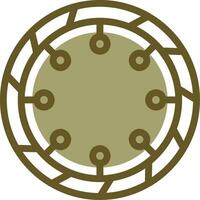 Bangle Linear Circle Icon vector