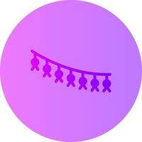 Anklet Gradient Circle Icon vector