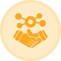 Business handshake for networking Multicolor Circle Icon vector