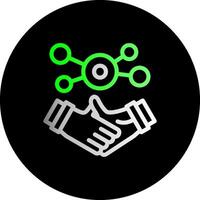 Business handshake for networking Dual Gradient Circle Icon vector