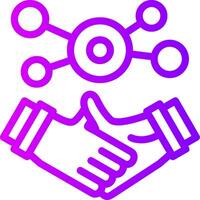 Business handshake for networking Linear Gradient Icon vector