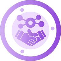 Business handshake for networking Glyph Gradient Icon vector