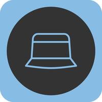 Bucket Hat Linear Round Icon vector