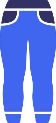 Jeggings Solid Two Color Icon