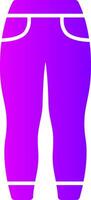 Jeggings Solid Multi Gradient Icon vector