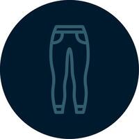 Jeggings Line Multi color Icon vector