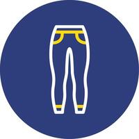 Jeggings Dual Line Circle Icon vector