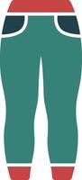 Jeggings Glyph Two Color Icon vector