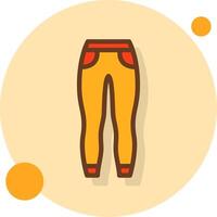 Jeggings Filled Shadow Circle Icon vector