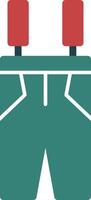 Suspenders Glyph Two Color Icon vector