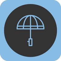 paraguas lineal redondo icono vector