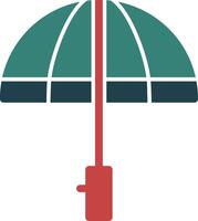 Umbrella Glyph Two Color Icon vector