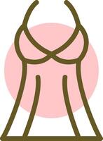 Lingerie Linear Circle Icon vector