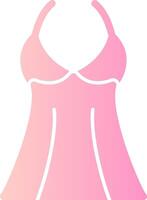 Lingerie Solid Multi Gradient Icon vector