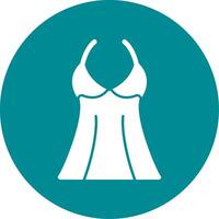 Lingerie Glyph Circle Icon vector