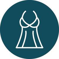 Lingerie Outline Circle Icon vector