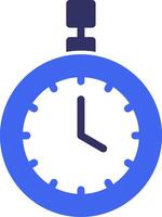 bolsillo reloj sólido dos color icono vector