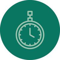 bolsillo reloj línea multi color icono vector