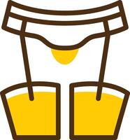 Garter Yellow Lieanr Circle Icon vector