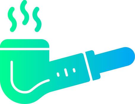 de fumar tubo sólido multi degradado icono vector