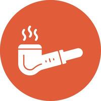 Smoking Pipe Glyph Circle Icon vector