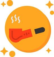 Smoking Pipe Tailed Color Icon vector