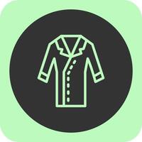 Trench Coat Linear Round Icon vector