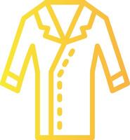 Trench Coat Linear Gradient Icon vector