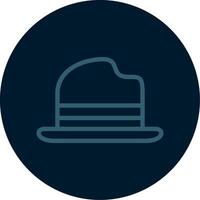 Bowler Hat Line Multi color Icon vector
