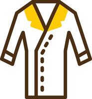 Trench Coat Yellow Lieanr Circle Icon vector