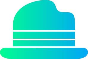 Bowler Hat Solid Multi Gradient Icon vector